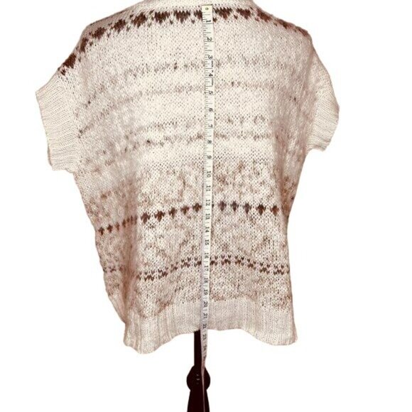 FREE PEOPLE Women Cottagecore Lagenlook Fair Isle Cowl Neck Soft Knit Sweater XS - Picture 5 of 11